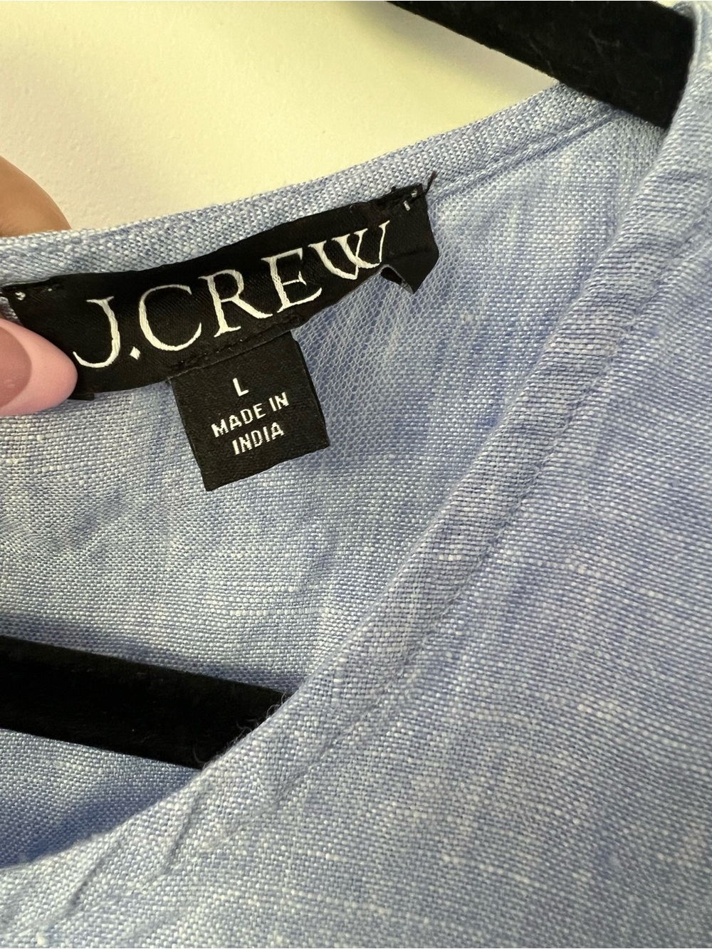 J Crew Maxine Button-Back Dress in Linen French Blue - Picture 3 of 5